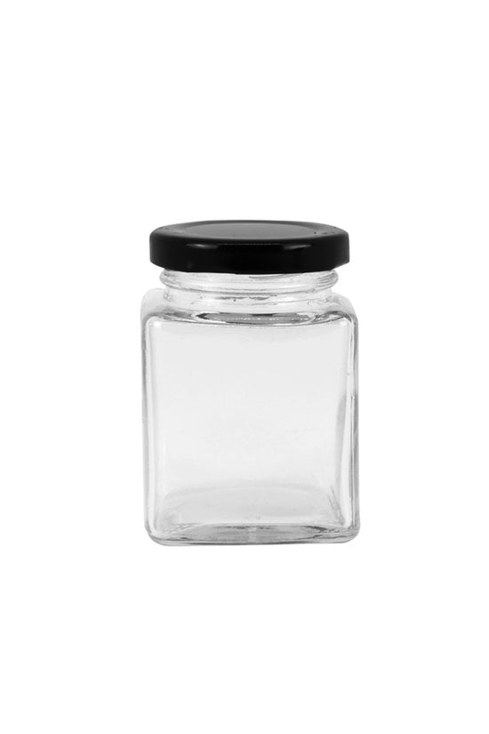 100mL Square Glass Jar With Metal Twist Lid - TEM IMPORTS™