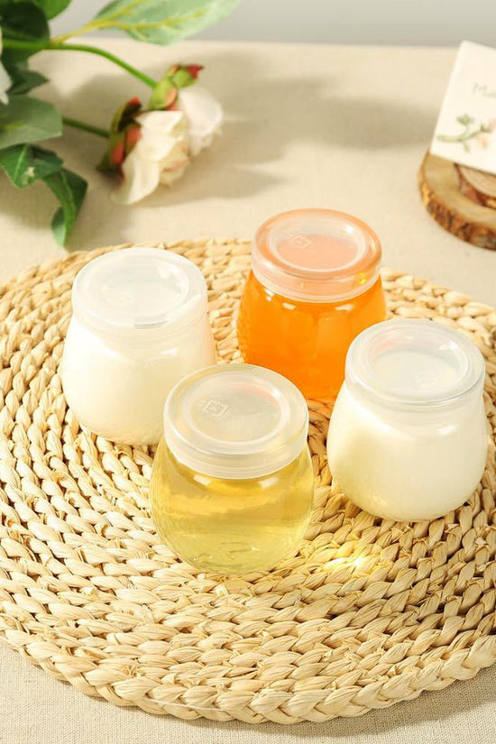 100mL Yogurt Glass Jar With Soft PE Lid - TEM IMPORTS™