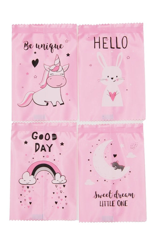 100x70mm Heat Seal Nougat Bags -Pk100-Moon&Rainbow - TEM IMPORTS™
