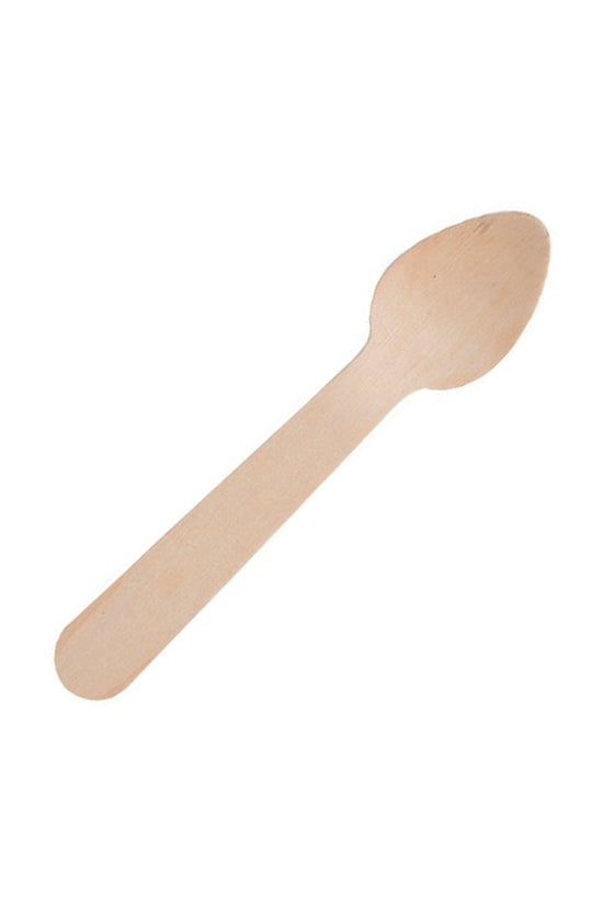 10cm Wooden Cutlery Teaspoon - Pk100 - TEM IMPORTS™