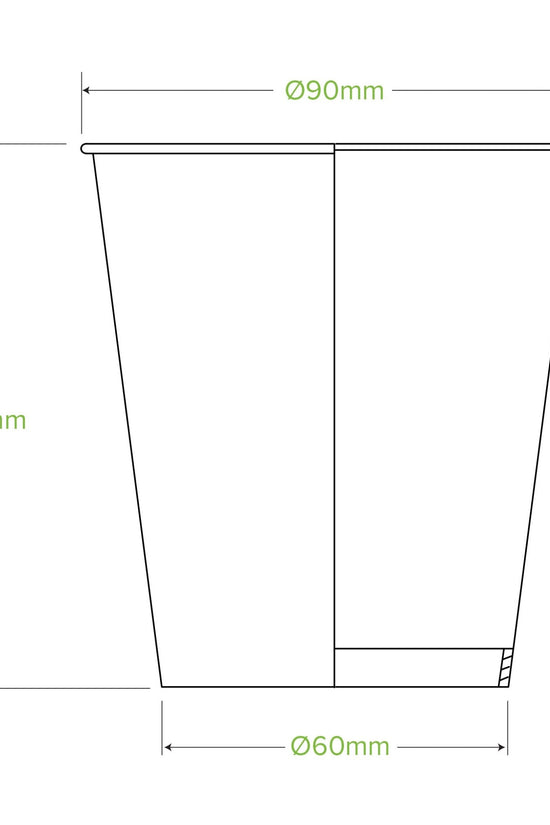 10oz/300mL (90mm) Green Cold Paper BioCup - 1000/ctn - TEM IMPORTS™