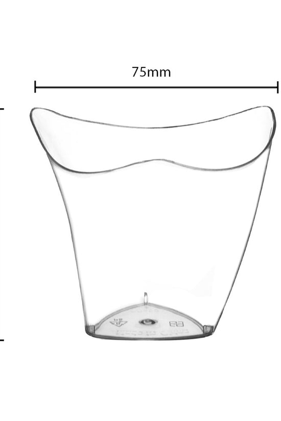 110mL Clear Mini Triangle Wave Dessert Cup - TEM IMPORTS™