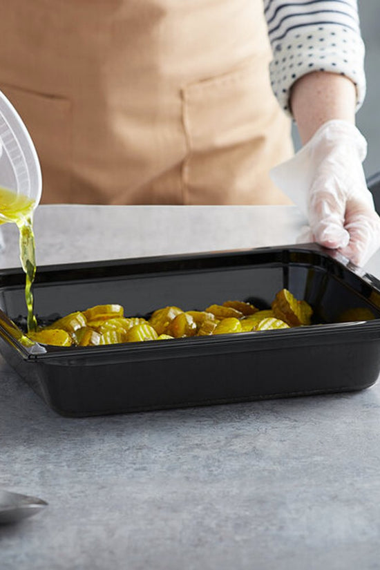 1/2 Size Steam Pan Polycarbonate Black - 3.5L - TEM IMPORTS™