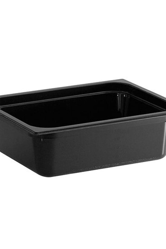 1/2 Size Steam Pan Polycarbonate Black - 100mm