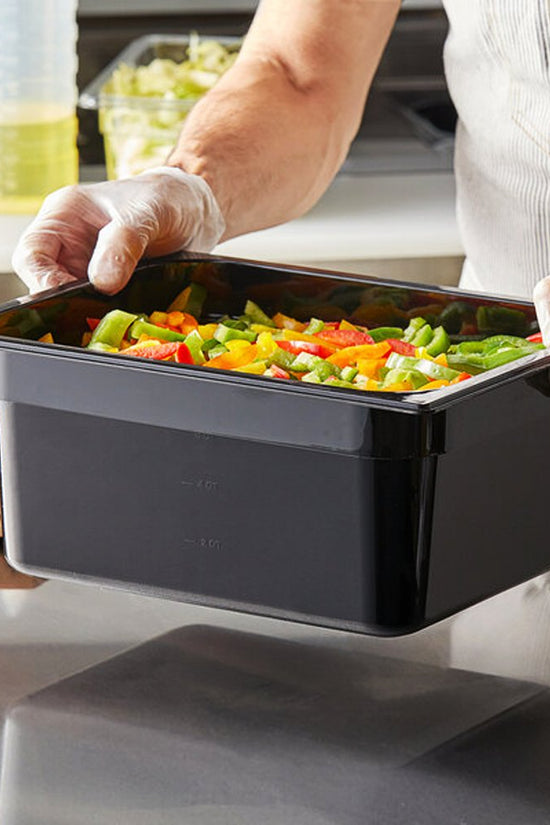1/2 Size Steam Pan Polycarbonate Black - 8.5L - TEM IMPORTS™