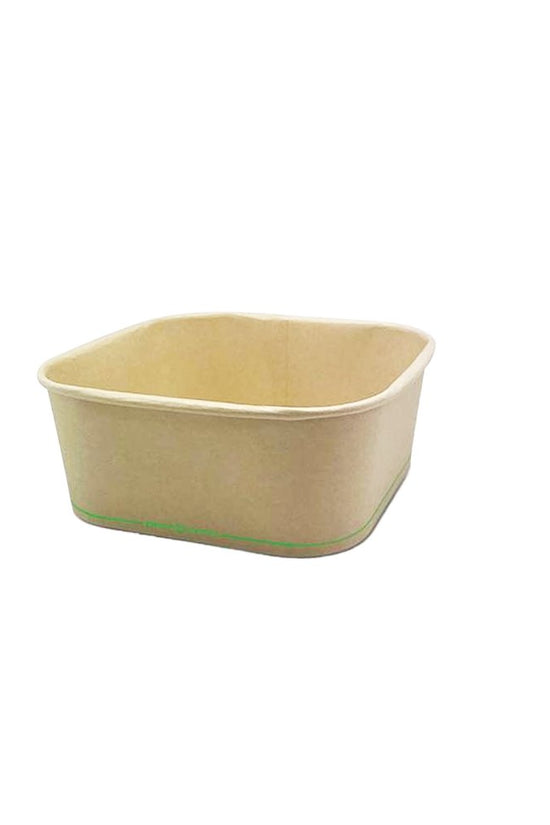 1200mL Bamboo Paper Square Container - 300/CTN