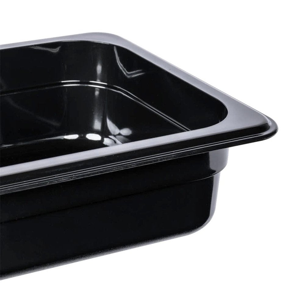 1/3 Size Steam Pan Polycarbonate Black - 11.5L - TEM IMPORTS™