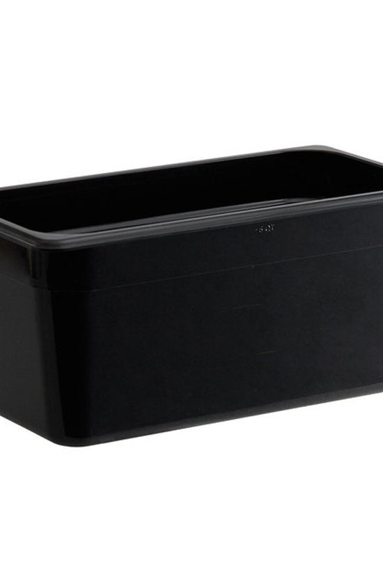 1/3 Size Standard Polycarbonate Black Food Pan - 150mm