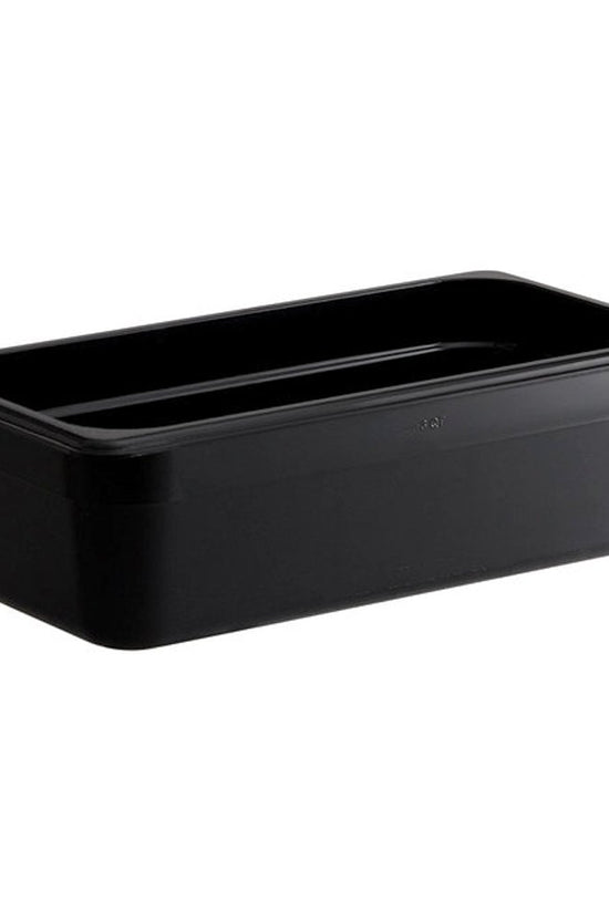 1/3 Size Steam Pan Polycarbonate Black - 8.0L - TEM IMPORTS™