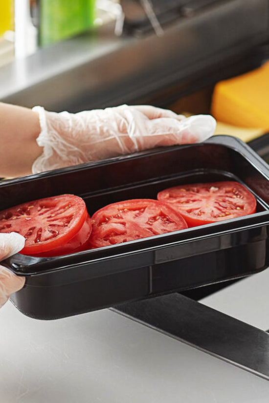 1/4 Size Steam Pan Polycarbonate Black - 1.5L - TEM IMPORTS™
