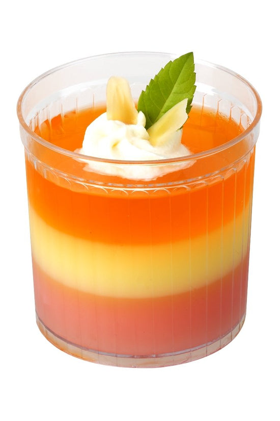 150mL Tall Clear Round Cylinder Rib Cup With Lid - TEM IMPORTS™