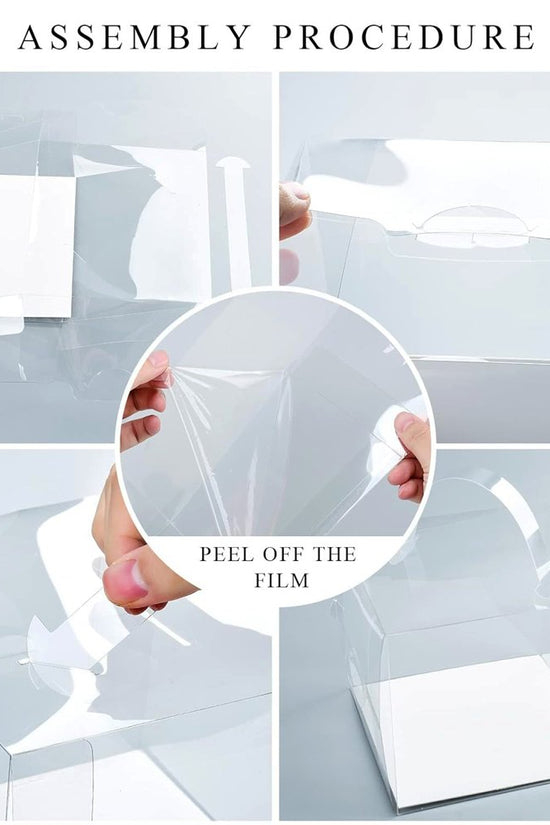 150x150x130mm Clear Square Box With Handle - TEM IMPORTS™