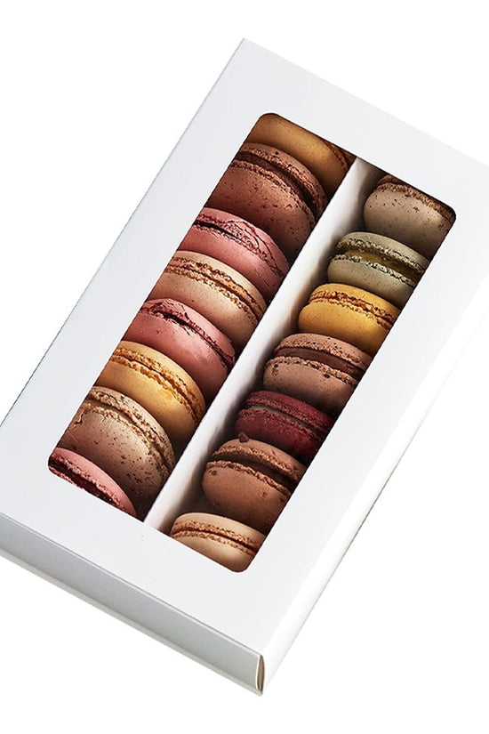 16 Macarons White Paper Box With Window - TEM IMPORTS™
