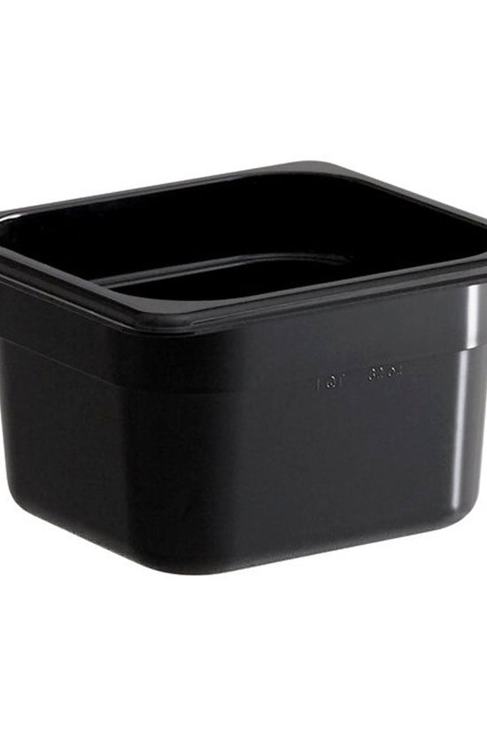 1/6 Size Steam Pan Polycarbonate Black - 100mm