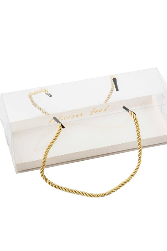 185mm Long Rectangular Transparent Box With Silk Handle - TEM IMPORTS™