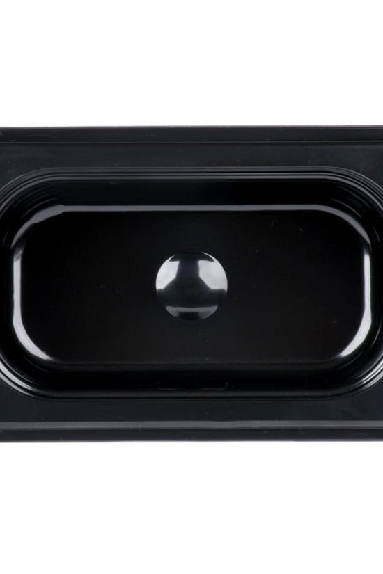 1/9 Size Steam Pan Polycarbonate Black - 0.5L - TEM IMPORTS™