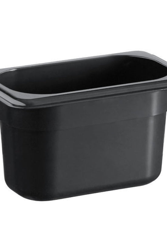 1/9 Size Steam Pan Polycarbonate Black - 0.8L - TEM IMPORTS™