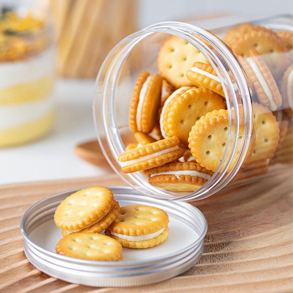 200mL/89mm Neck Straight Sided Plastic Jar With Plastic Lid - TEM IMPORTS™