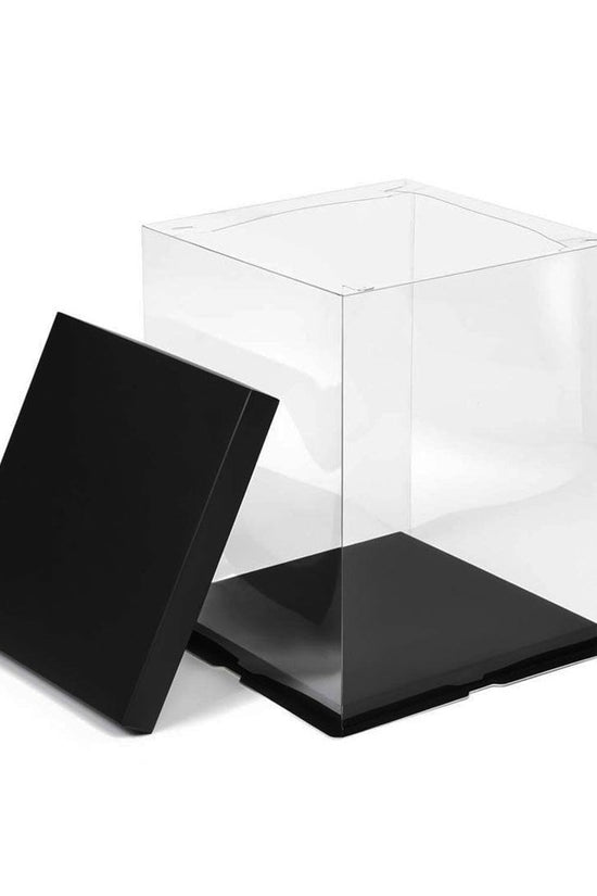 20x20x31 Clear Square Cake Box With Paper Lid - TEM IMPORTS™