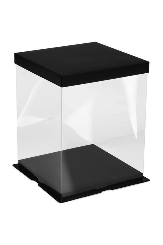 20x20x31 Clear Square Cake Box With Paper Lid - TEM IMPORTS™