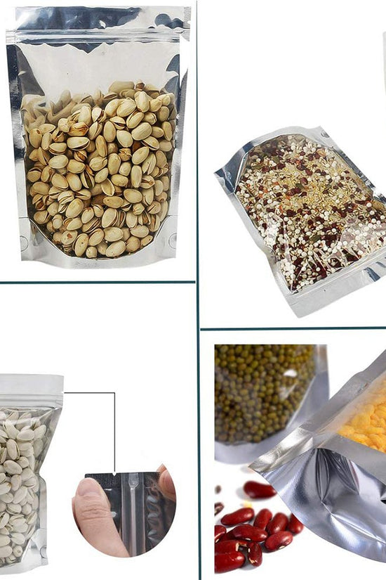 20x30 Silver Ziplock Foil Bag Full Window - Pk50 - TEM IMPORTS™
