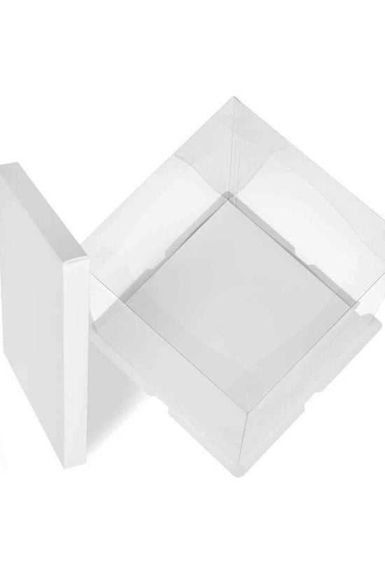 22x22x30 Clear Square Cake Box With Paper Lid - TEM IMPORTS™