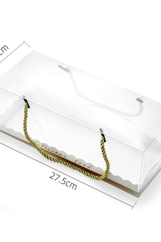 275mm Long Rectangular Transparent Box With Silk Handle - TEM IMPORTS™