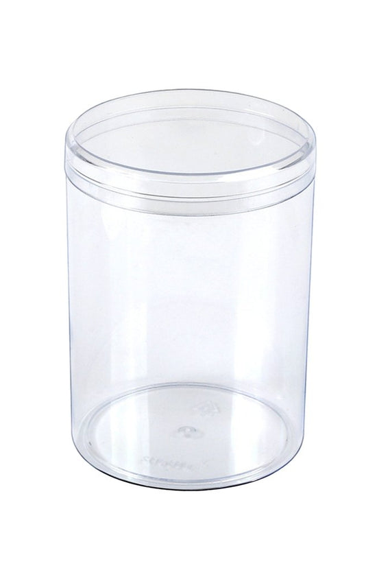 310mL Clear Round Cylinder Container With Hard Lid - TEM IMPORTS™