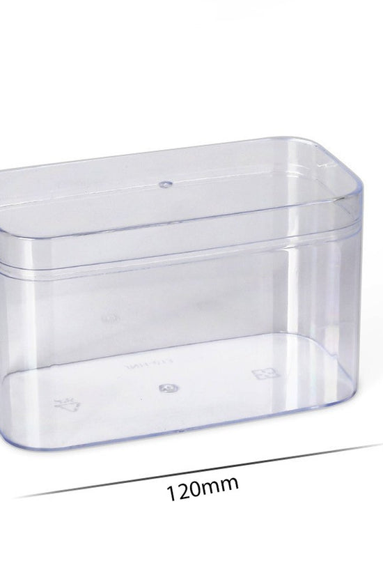 340mL Clear Tall Rectangular Container With Hard Lid - TEM IMPORTS™