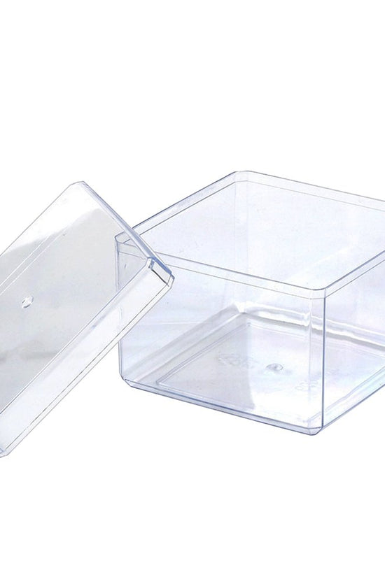 380mL Clear Square Container With Hard Lid - TEM IMPORTS™