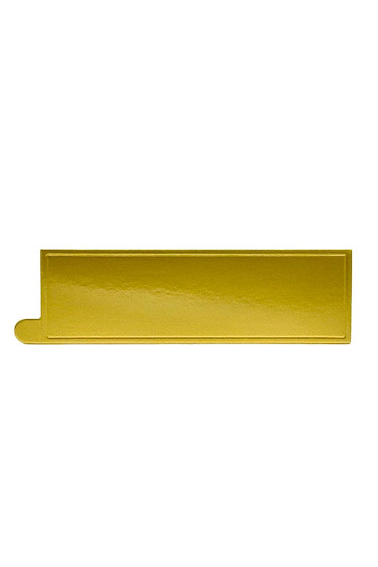 40x130mm Mini Cake Board Long Rectangular Gold - Pack of 100 - TEM IMPORTS™