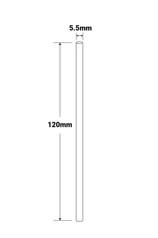 6mm Black Paper Straw Cocktail - Pk50 - TEM IMPORTS™