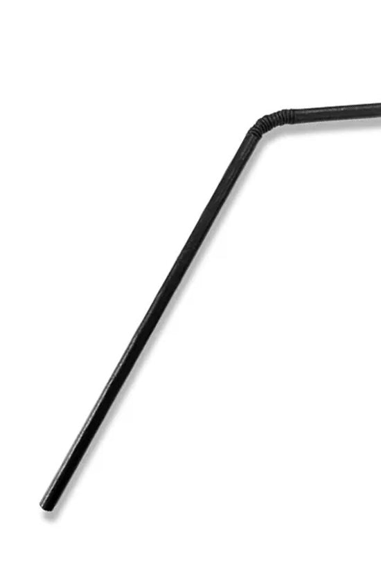 Paper Straw Regular Flexi Black