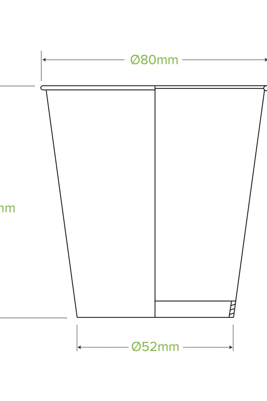 6oz/200mL (80mm) Green Cold Paper BioCup - 1000/ctn - TEM IMPORTS™