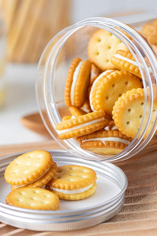 750mL/89mm Neck Straight Sided Plastic Jar With Metal Lid - TEM IMPORTS™