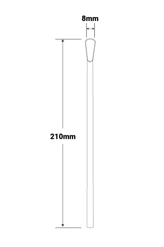 8mm White Paper Straw Spoon - Pk50 - TEM IMPORTS™