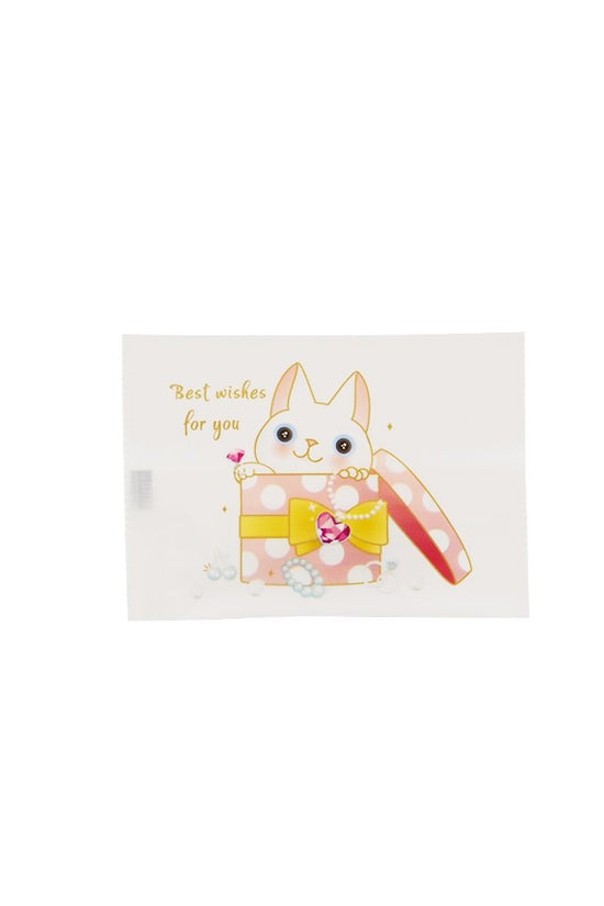 95x70mm Heat Seal Nougat Bags -Pk100-Best Wishes - TEM IMPORTS™