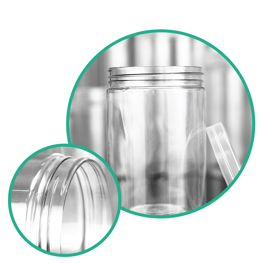 600mL/89mm Neck Straight Sided Plastic Jar With Lid - TEM IMPORTS™