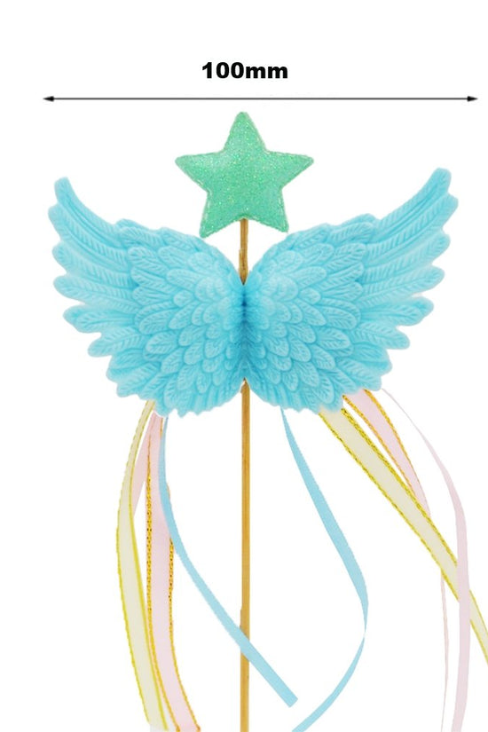 Blue Angel Wing With Star Cake Topper - TEM IMPORTS™
