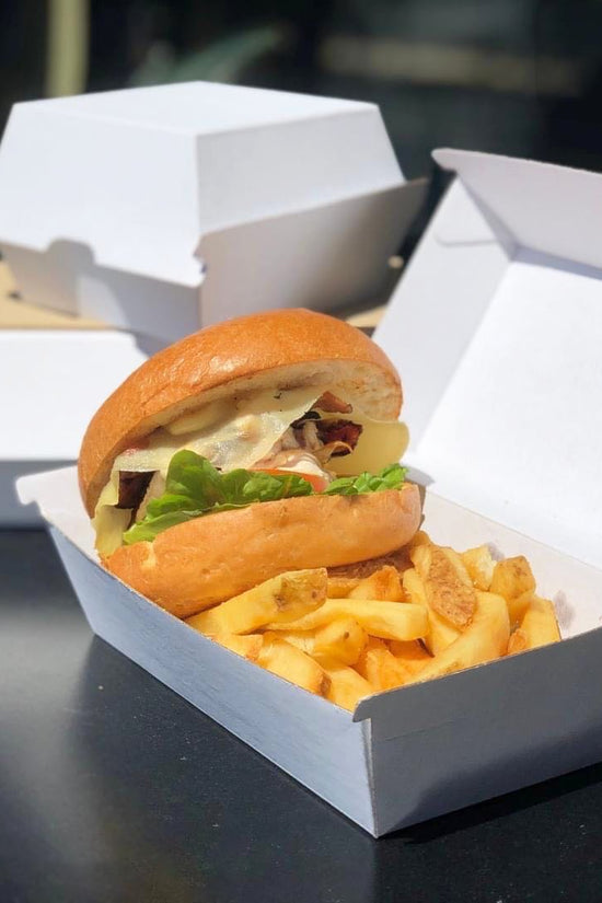 Corrugated Plain White Regular Snack Box - TEM IMPORTS™