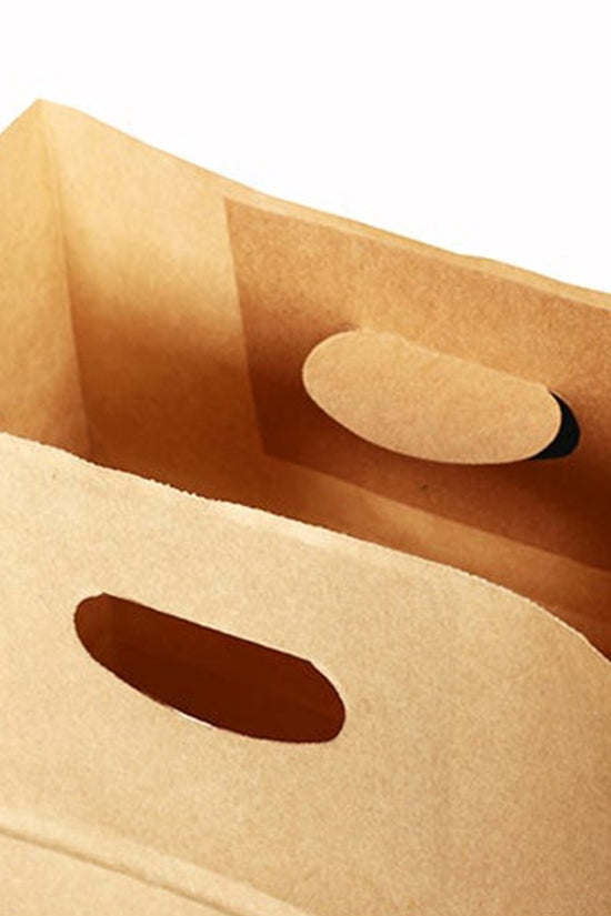 Retail Takeaway Brown Kraft Die-Cut Handle Paper Bag - TEM IMPORTS™