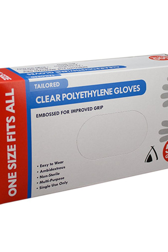 Disposable Gloves LDPE Clear Embossed Large - TEM IMPORTS™