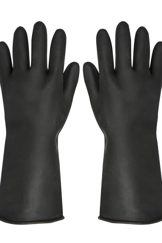 Extra Large Black Rubber Heavy Duty Gloves - 5/PK - TEM IMPORTS™