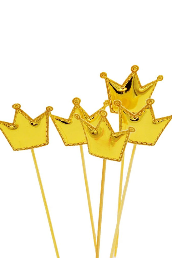 Gold Crown Pillow Cake Topper - Pack of 5 - TEM IMPORTS™