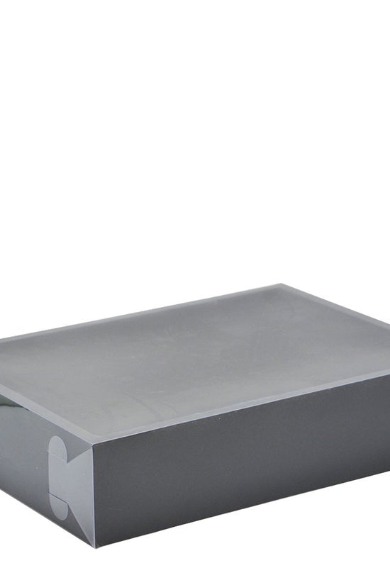 Medium Rectangular Black Paper Box With Clear Lid H80 - Pack of 25