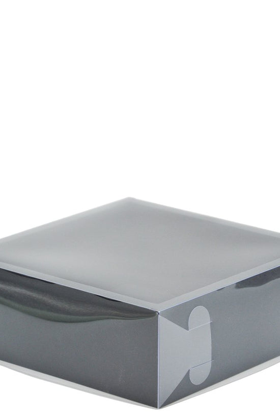 Small Square Black Paper Box With Clear Lid H80 - Pack of 25