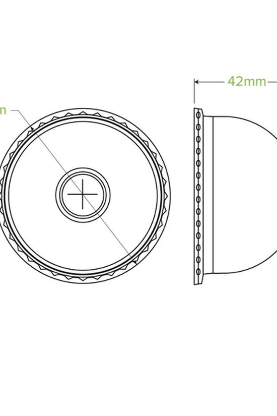 Large (90mm) Clear PET Dome Cold Paper BioCup Lid - 1000/ctn - TEM IMPORTS™