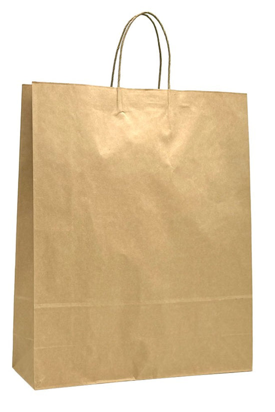 Retail Takeaway Kraft Twisted Handle Paper Bag - Large