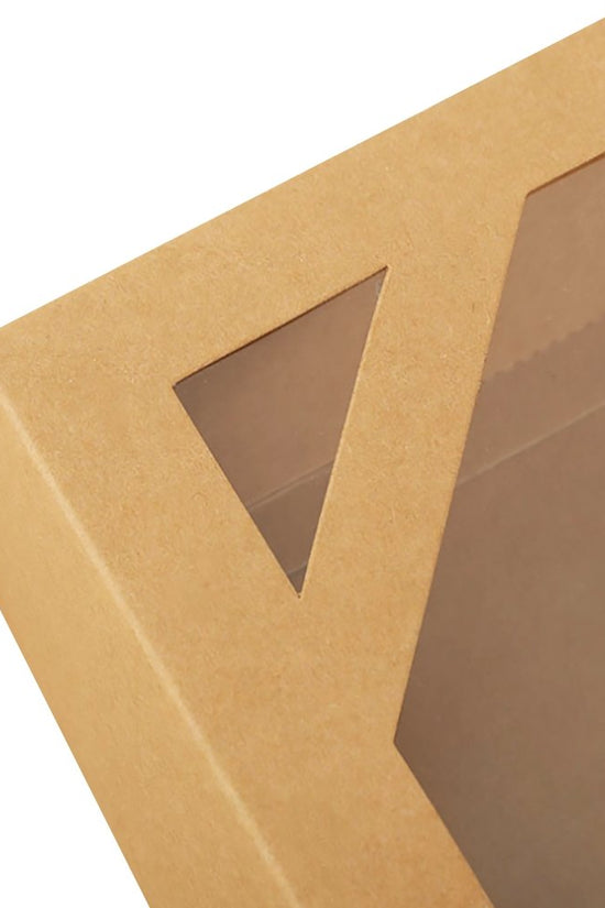 Large Thick Kraft Paper Box With Window Lid - TEM IMPORTS™