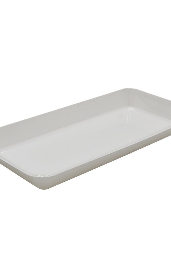 Long Rectangular White With Clear PET Lid - TEM IMPORTS™